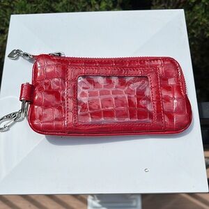 Vintage Brighton ID/card & coin case. Size measures 3 1/2 x 6. Like new